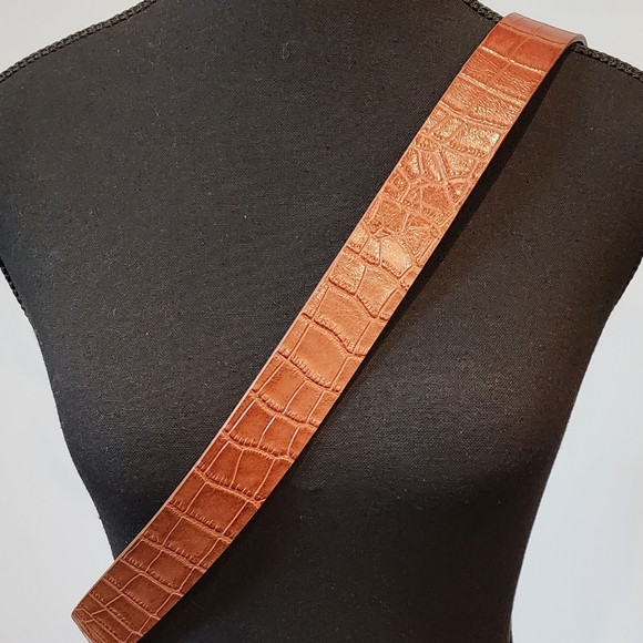 Patricia Nash Vietri Croc Embossed 100% Leather Belt - Picture 2 of 13